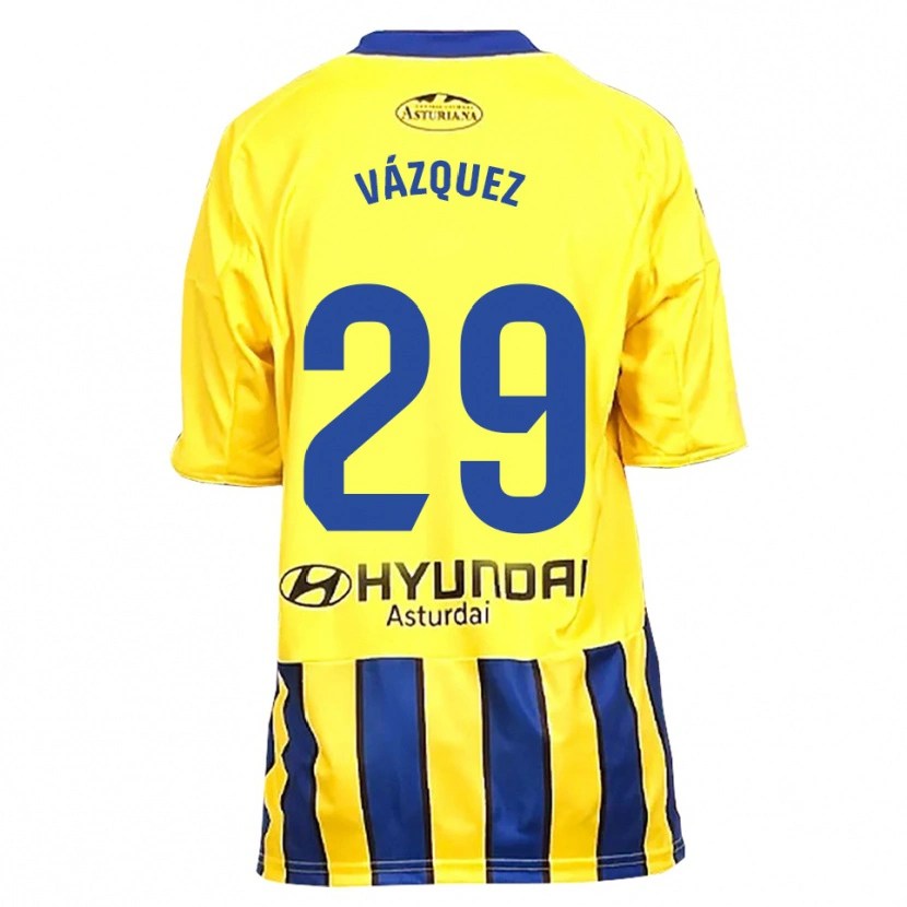Danxen Mujer Camiseta Jaime Vázquez #29 Amarillo Azul 2ª Equipación 2025/26 La Camisa