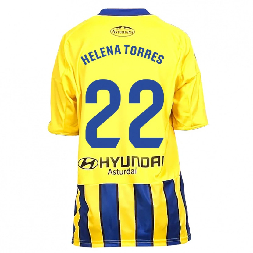 Danxen Mujer Camiseta Helena Torres Maiquez #22 Amarillo Azul 2ª Equipación 2025/26 La Camisa