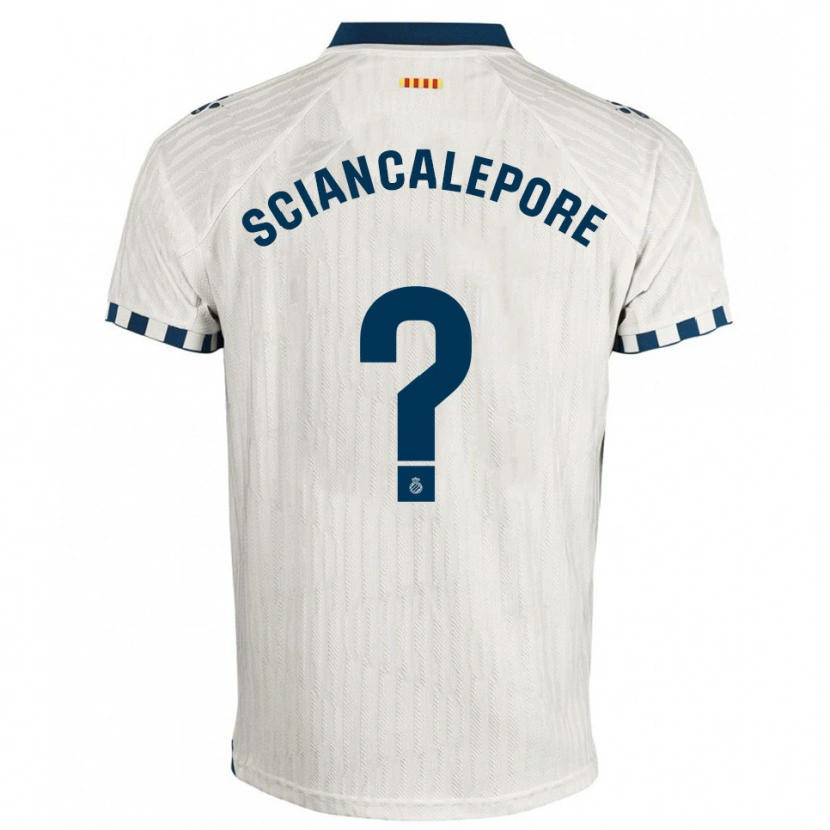 Danxen Mujer Camiseta Mateo Sciancalepore #0 Blanco Azul 2ª Equipación 2025/26 La Camisa