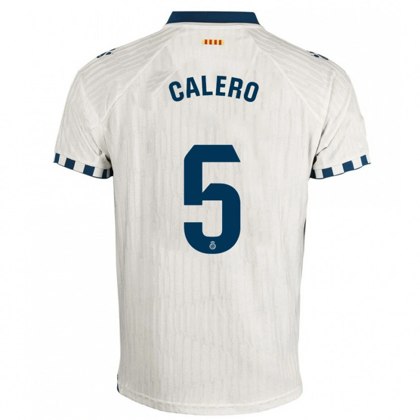 Danxen Mujer Camiseta Fernando Calero #5 Blanco Azul 2ª Equipación 2025/26 La Camisa