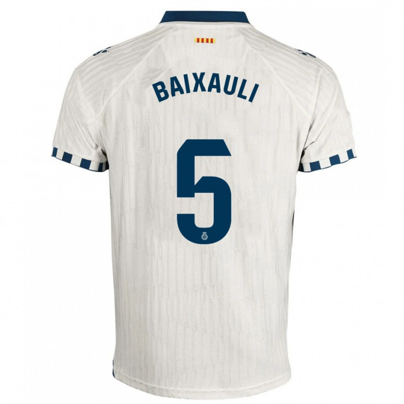 Danxen Mujer Camiseta Iker Baixauli #5 Blanco Azul 2ª Equipación 2025/26 La Camisa