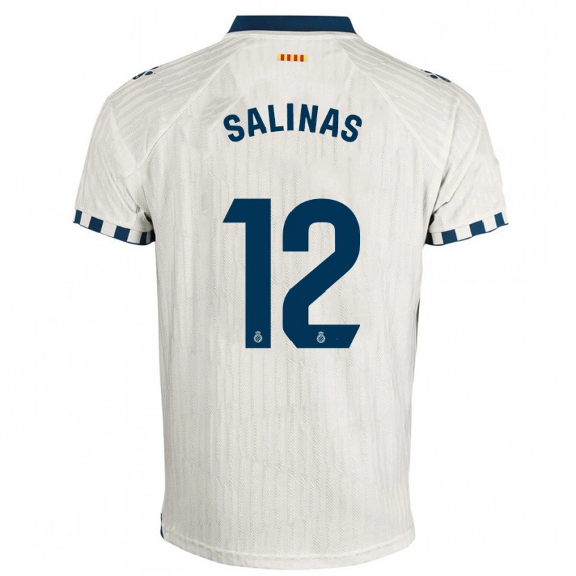 Danxen Mujer Camiseta José Salinas #12 Blanco Azul 2ª Equipación 2025/26 La Camisa