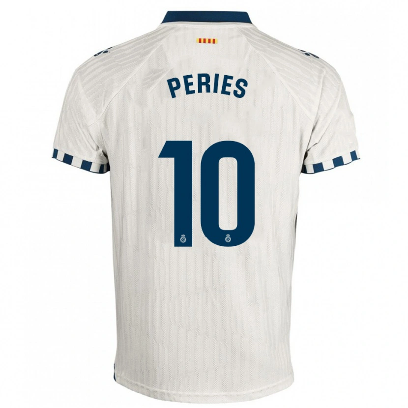 Danxen Mujer Camiseta Jan Peries #10 Blanco Azul 2ª Equipación 2025/26 La Camisa