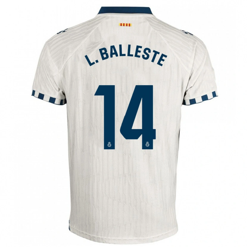 Danxen Mujer Camiseta Laia Balleste Sciora #14 Blanco Azul 2ª Equipación 2025/26 La Camisa