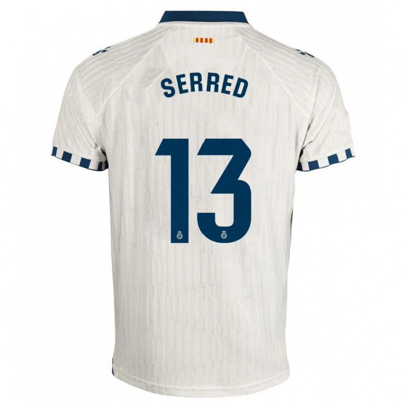 Danxen Mujer Camiseta Llorenç Serred #13 Blanco Azul 2ª Equipación 2025/26 La Camisa