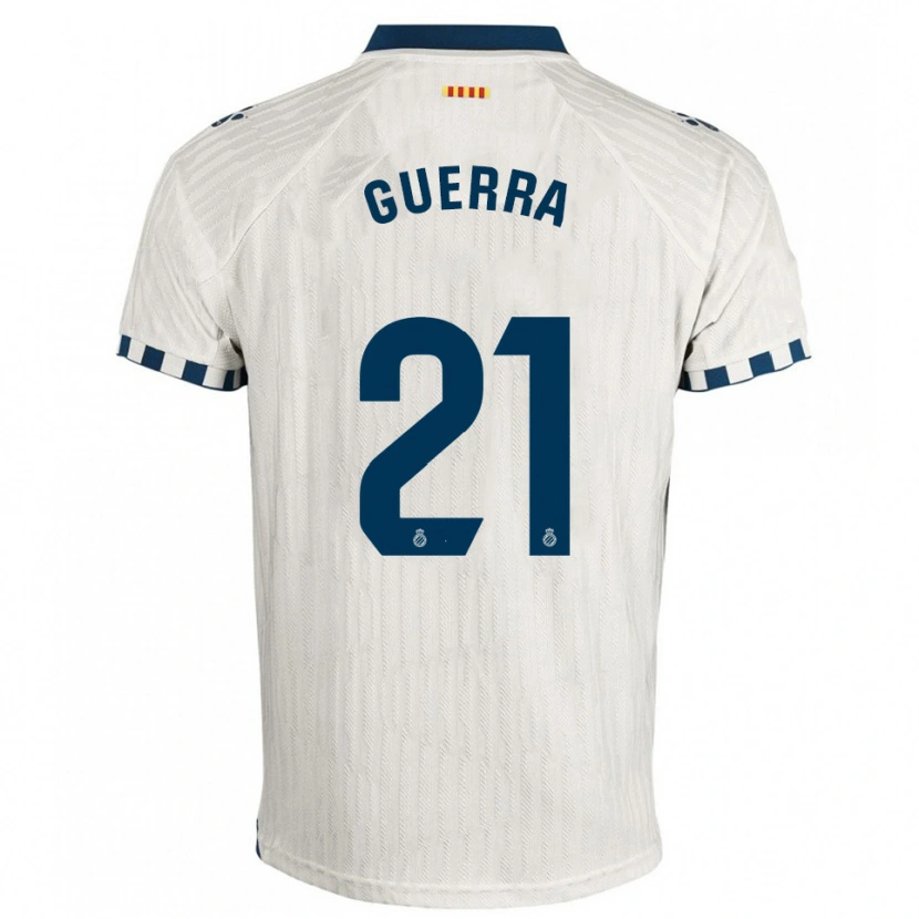 Danxen Mujer Camiseta Julia Guerra Peiró #21 Blanco Azul 2ª Equipación 2025/26 La Camisa