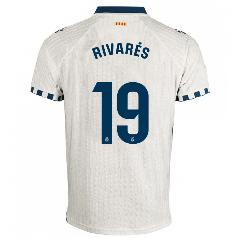 Danxen Mujer Camiseta Sergio Rivarés #19 Blanco Azul 2ª Equipación 2025/26 La Camisa