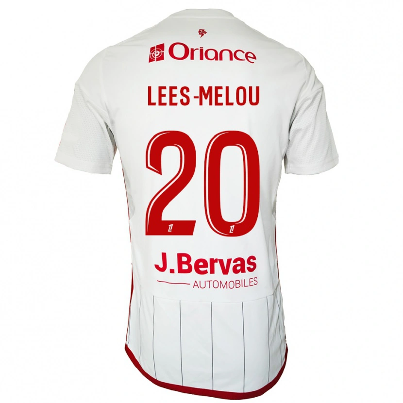 Danxen Mujer Camiseta Pierre Lees-Melou #20 Blanco Rojo 2ª Equipación 2025/26 La Camisa