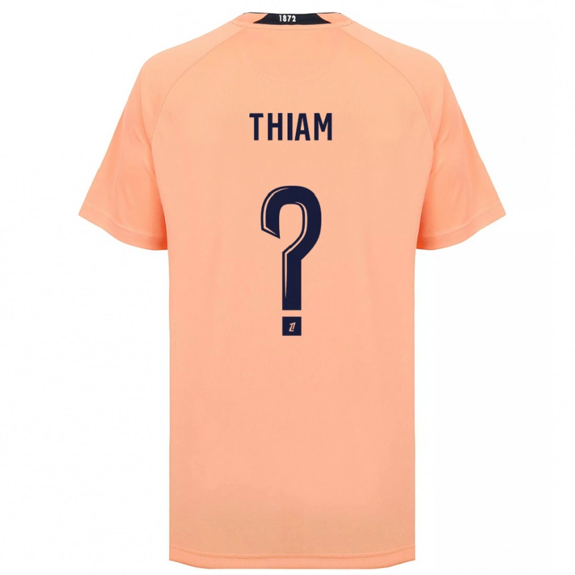 Danxen Mujer Camiseta Tidjani Thiam #0 Naranja Azul Marino 2ª Equipación 2025/26 La Camisa