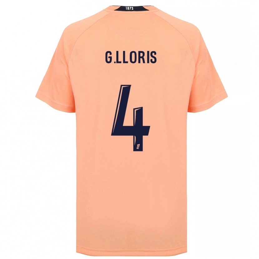 Danxen Mujer Camiseta Gautier Lloris #4 Naranja Azul Marino 2ª Equipación 2025/26 La Camisa
