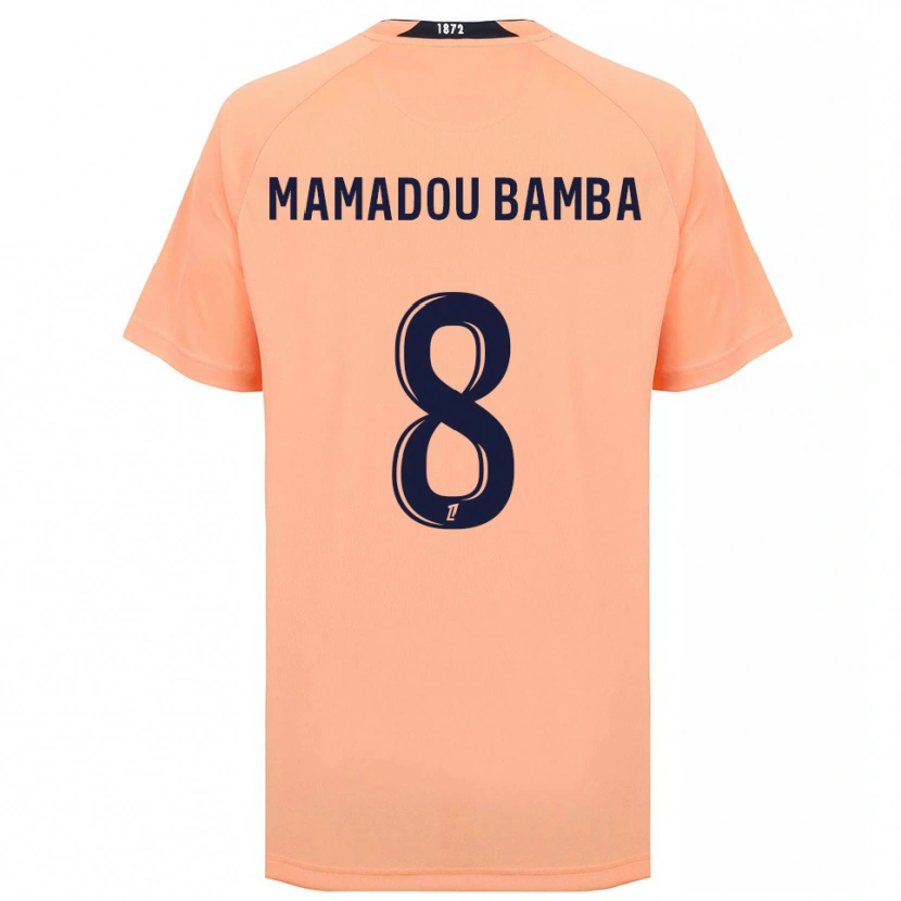 Danxen Mujer Camiseta Ben Mamadou Bamba #8 Naranja Azul Marino 2ª Equipación 2025/26 La Camisa