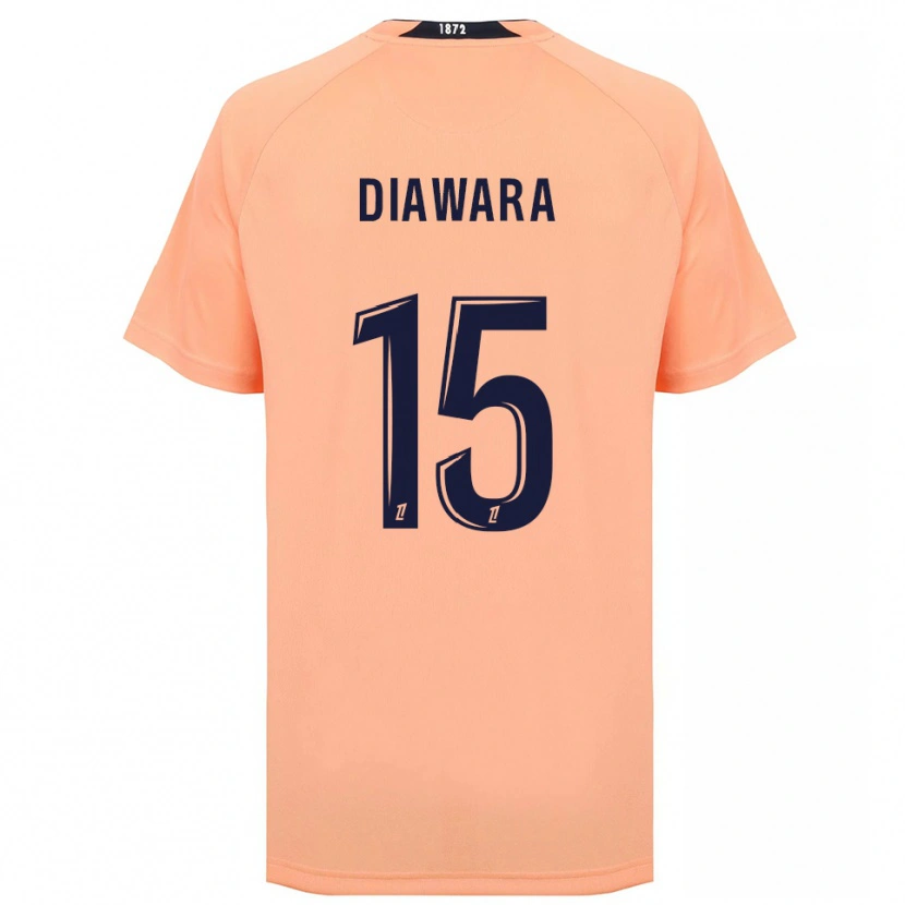 Danxen Mujer Camiseta Kandet Diawara #15 Naranja Azul Marino 2ª Equipación 2025/26 La Camisa