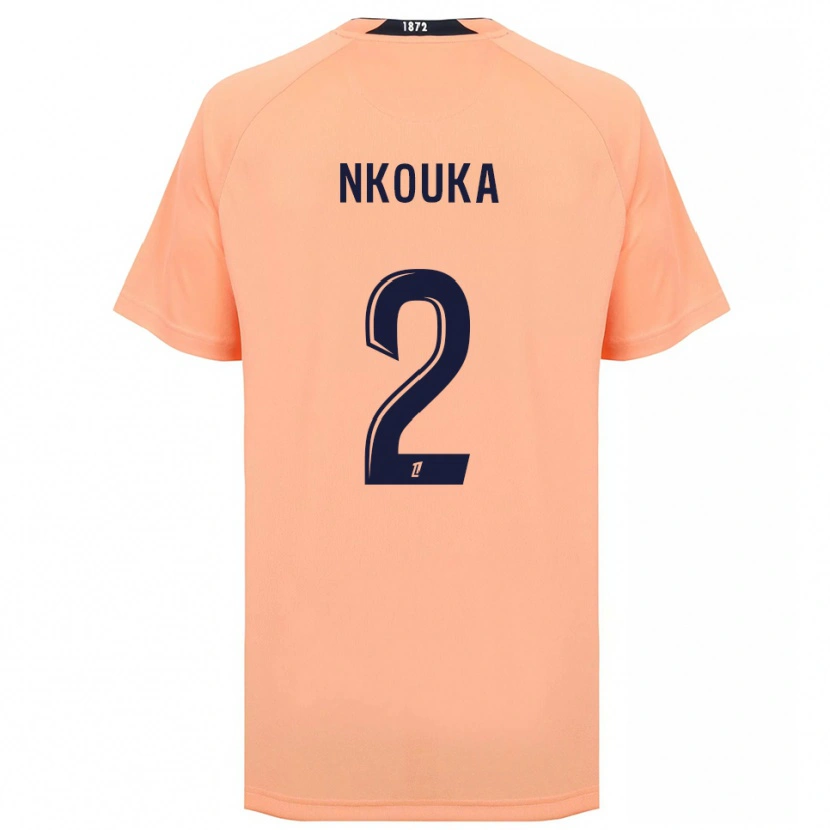 Danxen Mujer Camiseta Ethan Nkouka #2 Naranja Azul Marino 2ª Equipación 2025/26 La Camisa