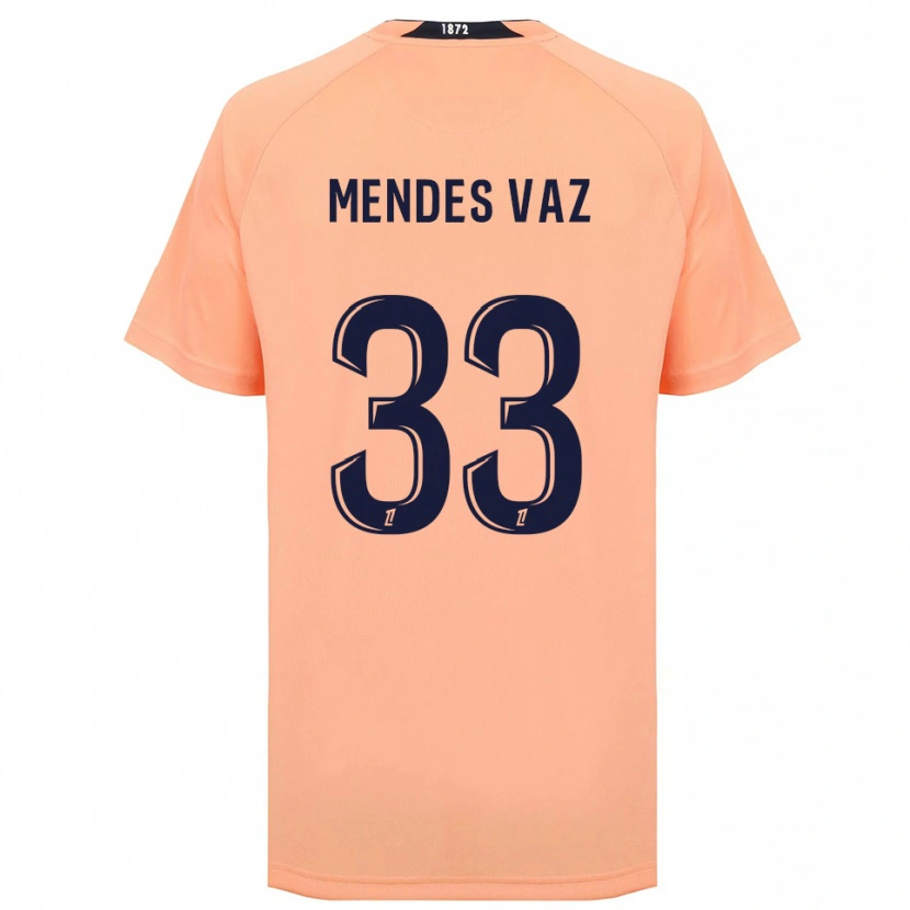Danxen Mujer Camiseta Hernâni Mendes Vaz #33 Naranja Azul Marino 2ª Equipación 2025/26 La Camisa