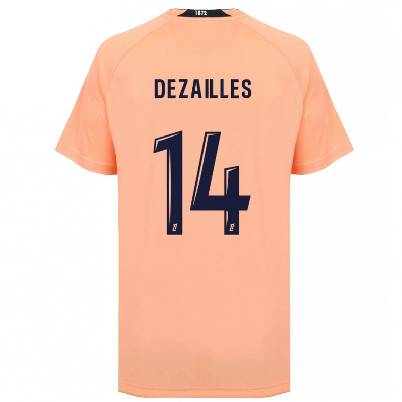Danxen Mujer Camiseta Arsène Dezailles #14 Naranja Azul Marino 2ª Equipación 2025/26 La Camisa