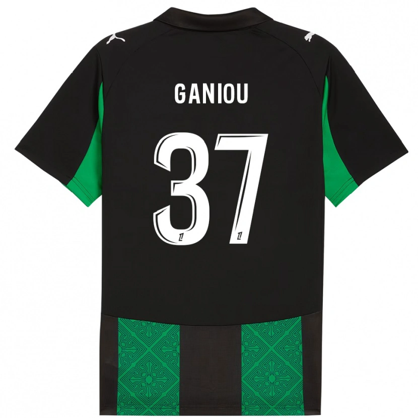 Danxen Mujer Camiseta Ismaëlo Ganiou #37 Negro Verde 2ª Equipación 2025/26 La Camisa