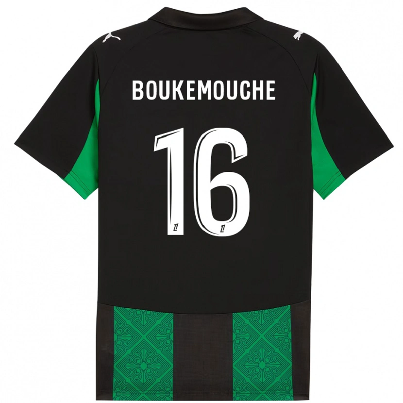 Danxen Mujer Camiseta Amine Boukemouche #16 Negro Verde 2ª Equipación 2025/26 La Camisa