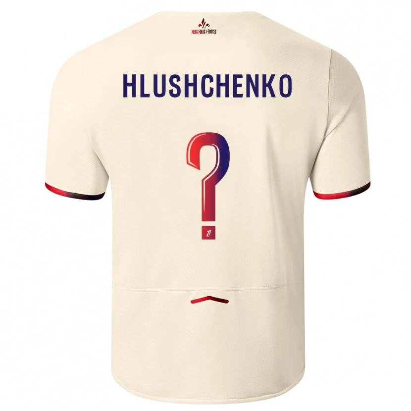Danxen Mujer Camiseta Inna Hlushchenko #0 Blanquecino Rojo 2ª Equipación 2025/26 La Camisa