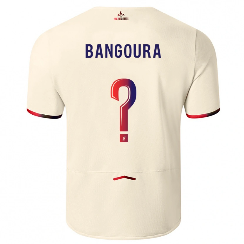 Danxen Mujer Camiseta Abdoulaye Zakha Bangoura #0 Blanquecino Rojo 2ª Equipación 2025/26 La Camisa