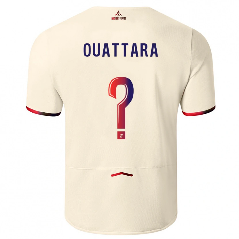 Danxen Mujer Camiseta Fadiga Ouattara #0 Blanquecino Rojo 2ª Equipación 2025/26 La Camisa