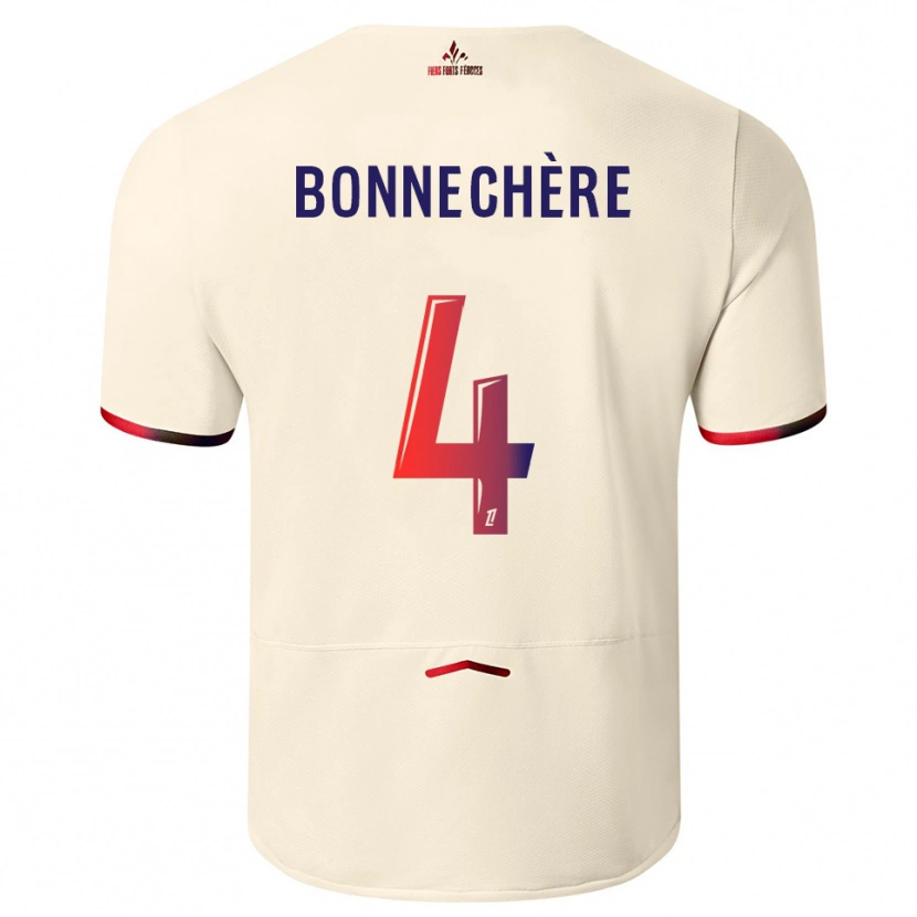 Danxen Mujer Camiseta Victor Bonnechère #4 Blanquecino Rojo 2ª Equipación 2025/26 La Camisa