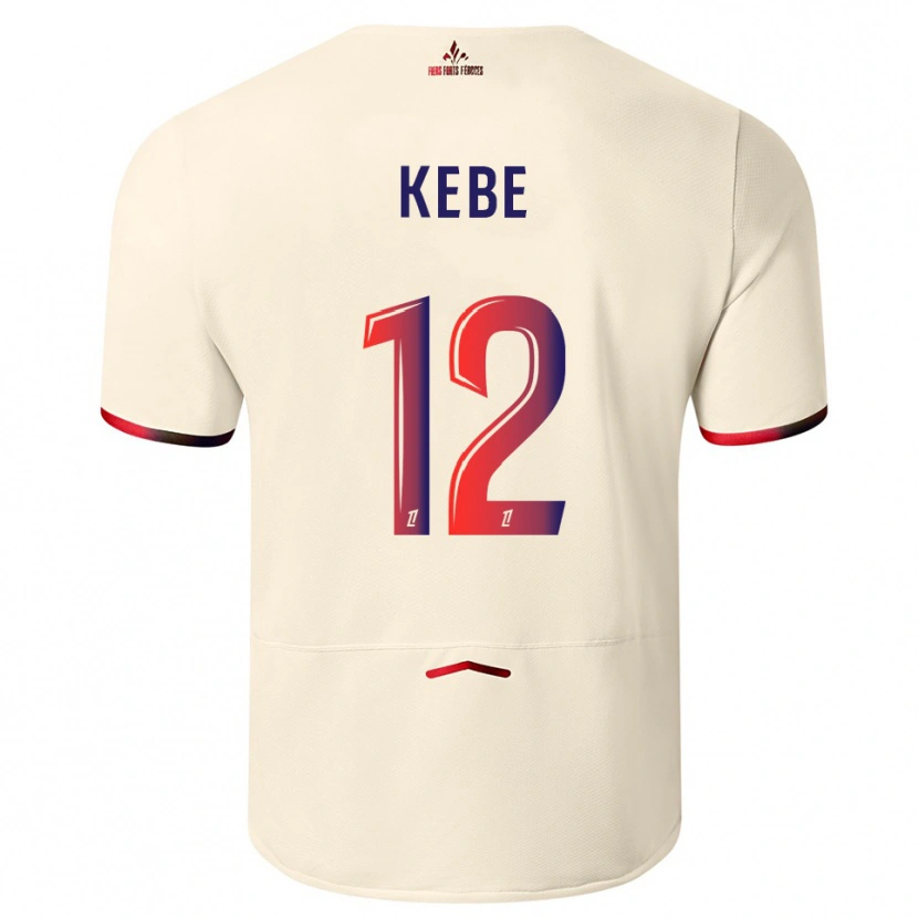 Danxen Mujer Camiseta Hamadi Kebe #12 Blanquecino Rojo 2ª Equipación 2025/26 La Camisa