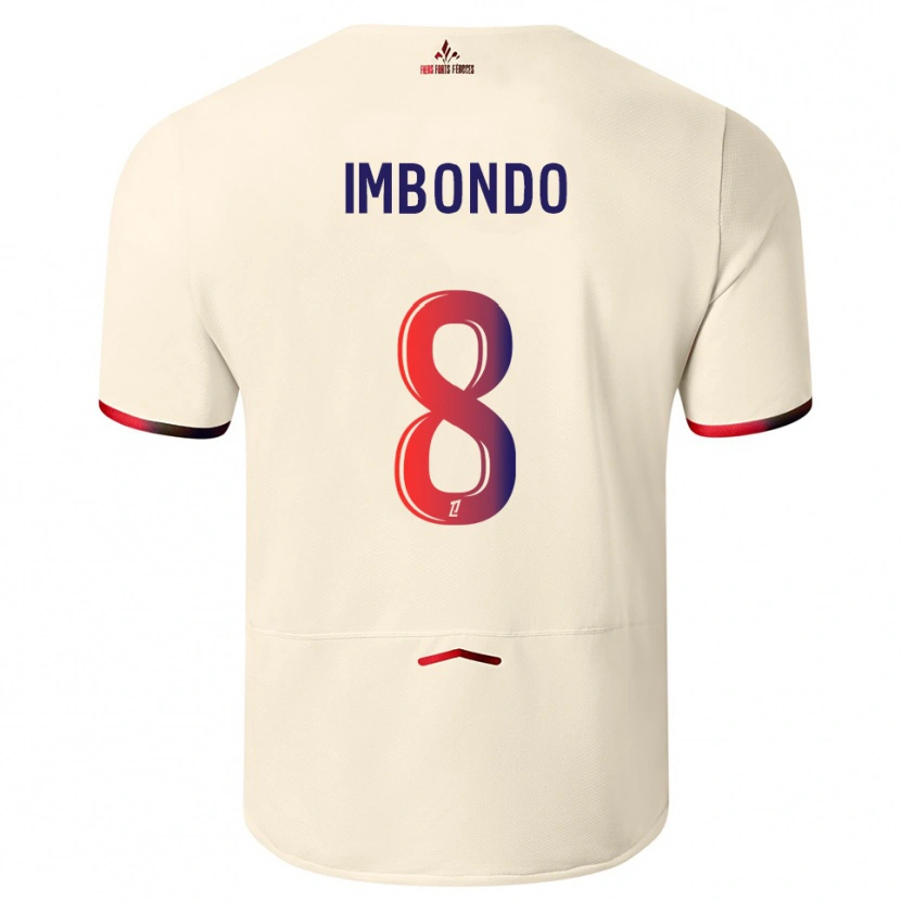 Danxen Mujer Camiseta Ramses Imbondo #8 Blanquecino Rojo 2ª Equipación 2025/26 La Camisa