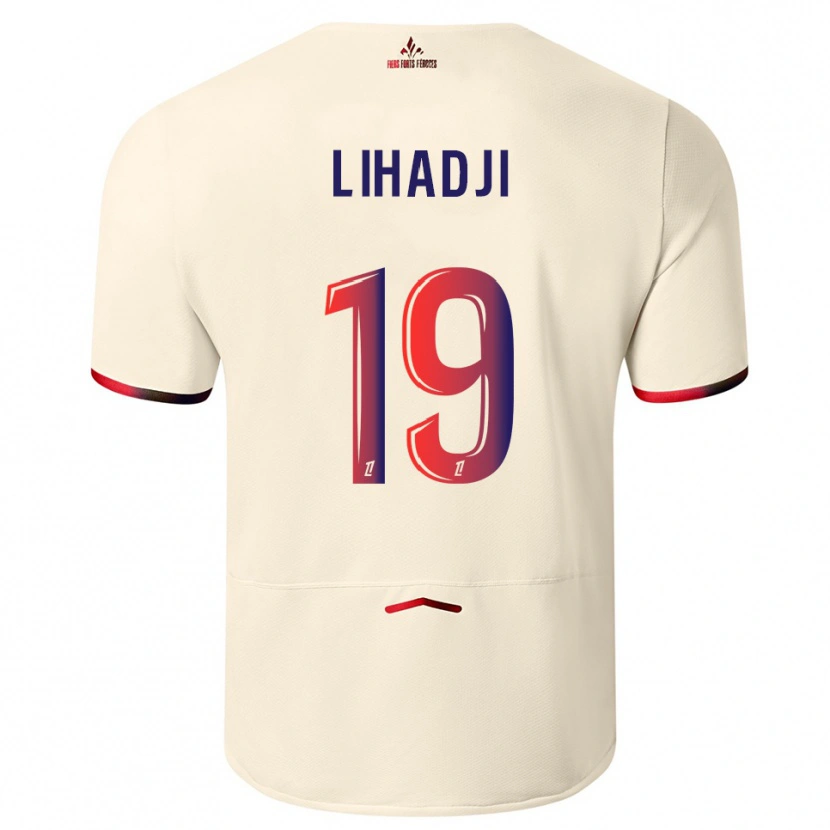 Danxen Mujer Camiseta Isaac Lihadji #19 Blanquecino Rojo 2ª Equipación 2025/26 La Camisa