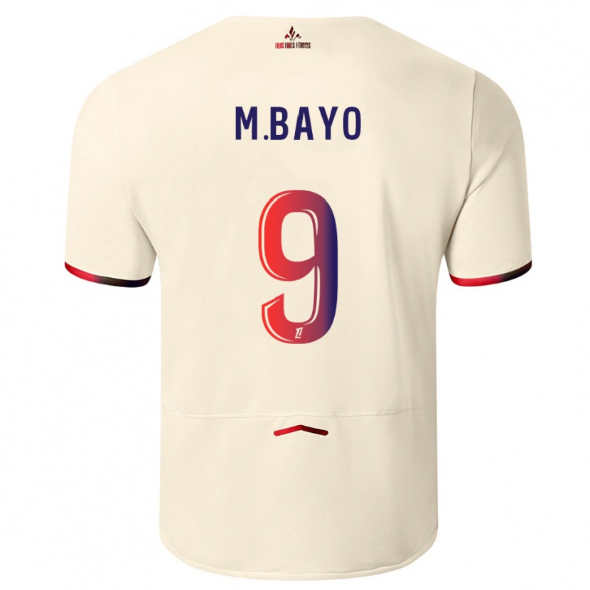 Danxen Mujer Camiseta Mohamed Bayo #9 Blanquecino Rojo 2ª Equipación 2025/26 La Camisa