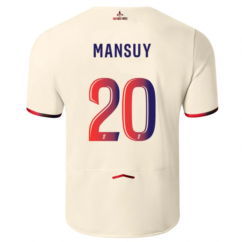 Danxen Mujer Camiseta Heloise Mansuy #20 Blanquecino Rojo 2ª Equipación 2025/26 La Camisa