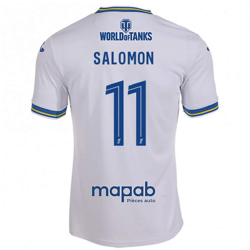 Danxen Mujer Camiseta Enzo Salomon #11 Blanco Celeste 2ª Equipación 2025/26 La Camisa