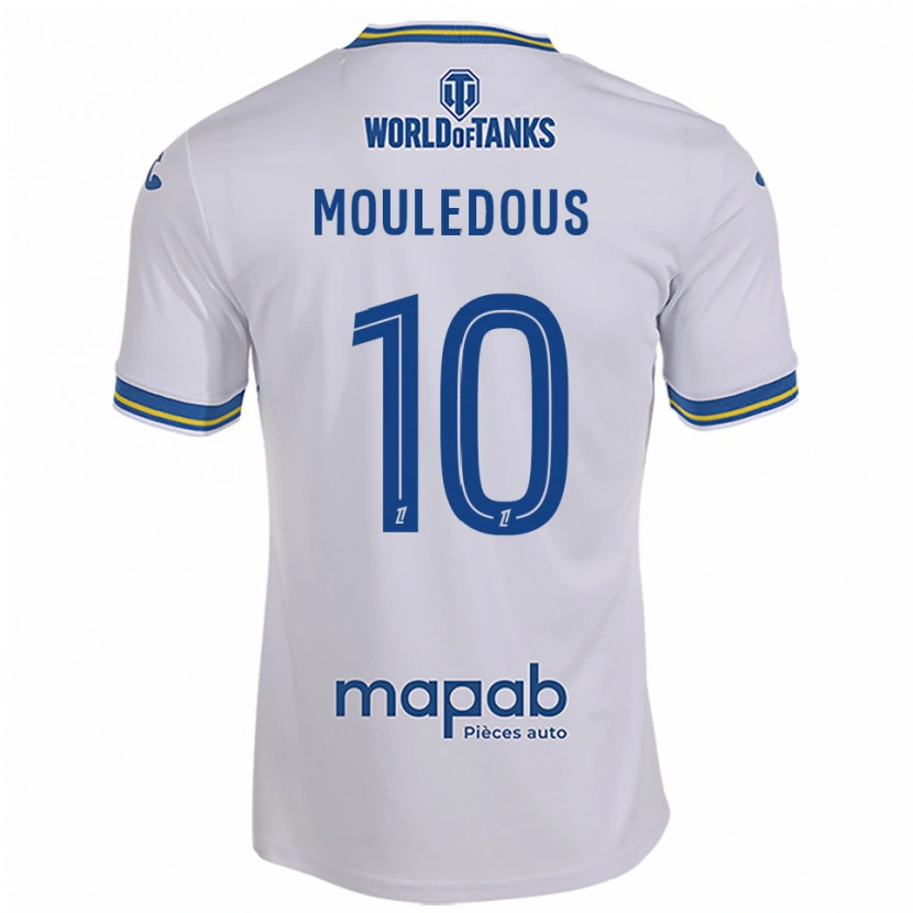 Danxen Mujer Camiseta Antton Mouledous #10 Blanco Celeste 2ª Equipación 2025/26 La Camisa