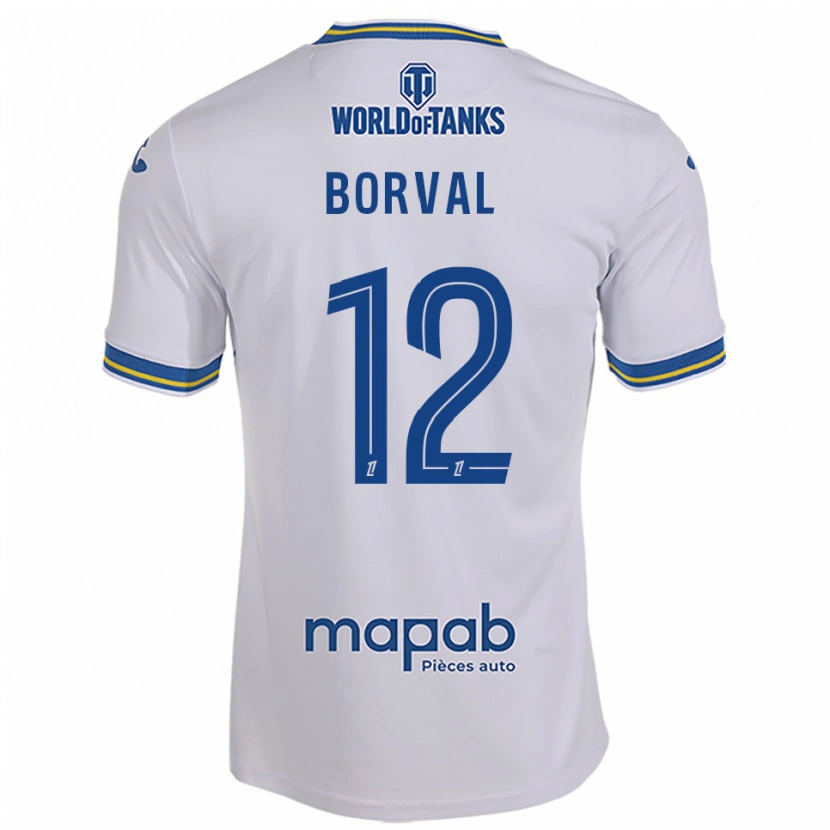 Danxen Mujer Camiseta Cyril Borval #12 Blanco Celeste 2ª Equipación 2025/26 La Camisa