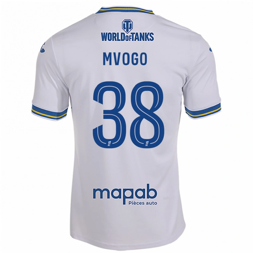 Danxen Mujer Camiseta Yvon Mvogo #38 Blanco Celeste 2ª Equipación 2025/26 La Camisa