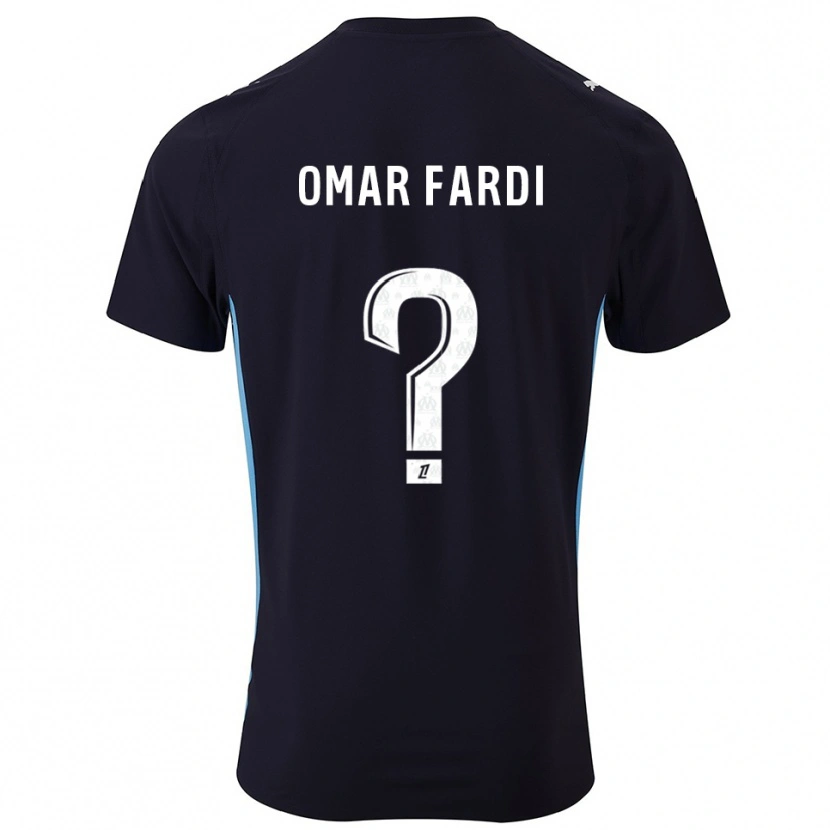 Danxen Mujer Camiseta El Omar Fardi #0 Negro Celeste 2ª Equipación 2025/26 La Camisa