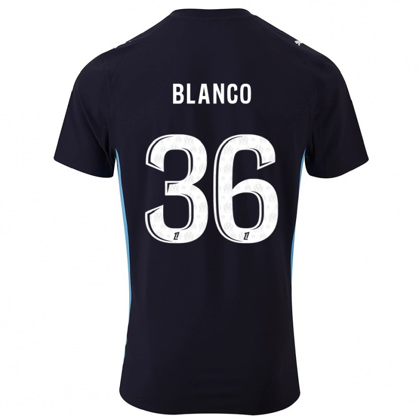 Danxen Mujer Camiseta Rubén Blanco #36 Negro Celeste 2ª Equipación 2025/26 La Camisa