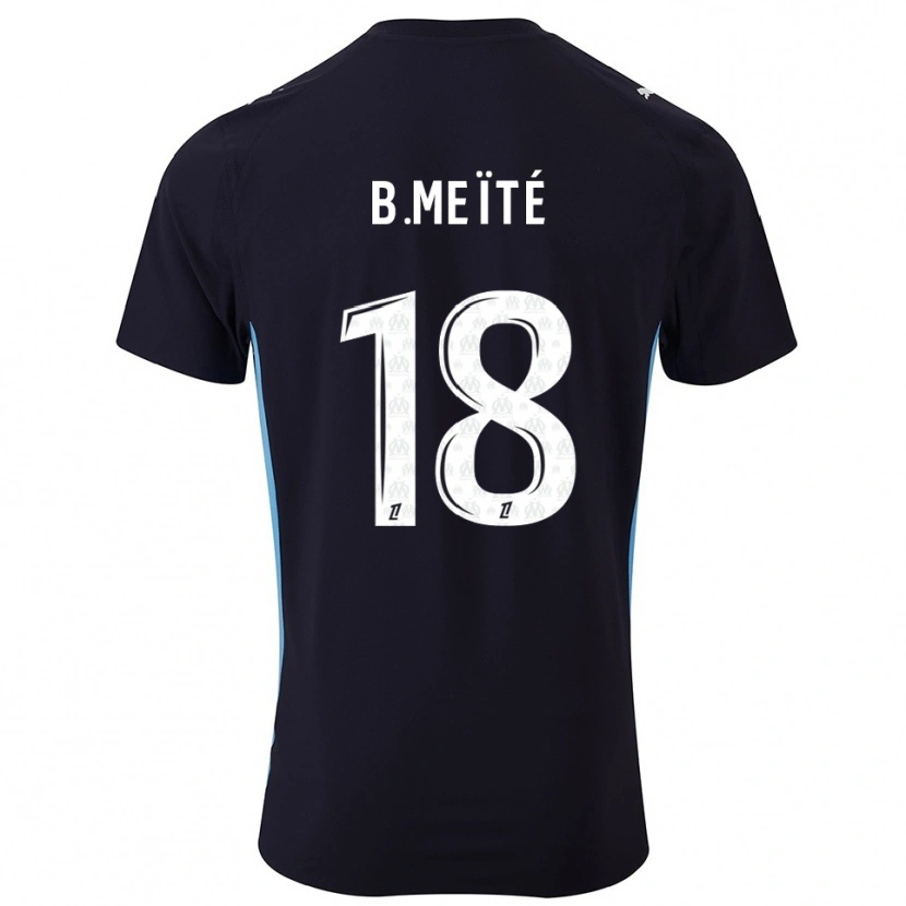 Danxen Mujer Camiseta Bamo Meïté #18 Negro Celeste 2ª Equipación 2025/26 La Camisa