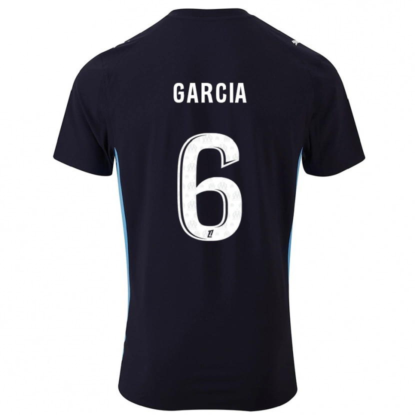 Danxen Mujer Camiseta Ulisses Garcia #6 Negro Celeste 2ª Equipación 2025/26 La Camisa