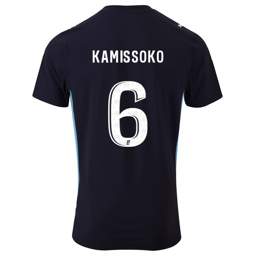 Danxen Mujer Camiseta Nouhoum Kamissoko #6 Negro Celeste 2ª Equipación 2025/26 La Camisa