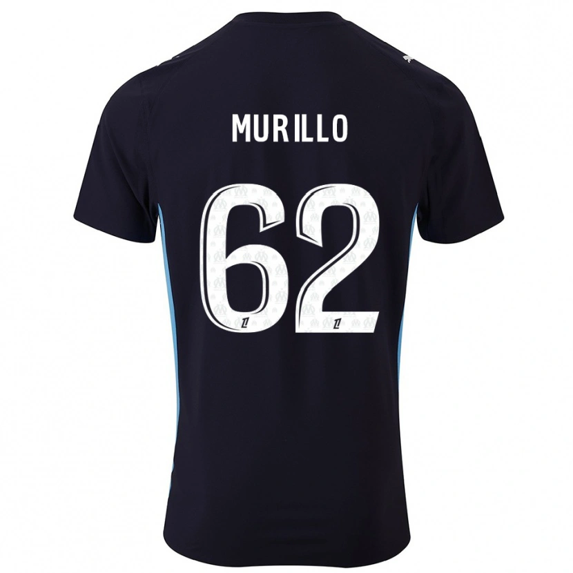 Danxen Mujer Camiseta Amir Murillo #62 Negro Celeste 2ª Equipación 2025/26 La Camisa