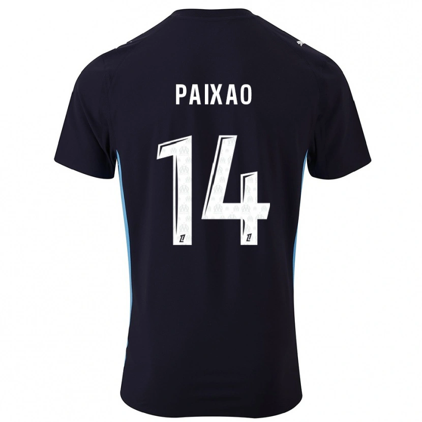 Danxen Mujer Camiseta Igor Paixão #14 Negro Celeste 2ª Equipación 2025/26 La Camisa