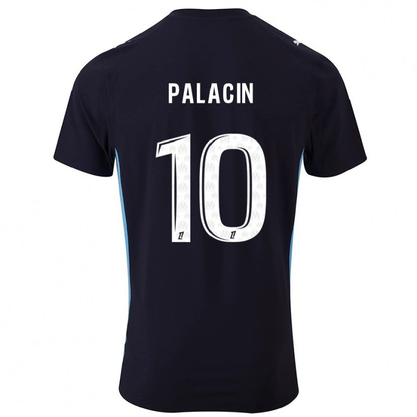Danxen Mujer Camiseta Sara Palacin #10 Negro Celeste 2ª Equipación 2025/26 La Camisa