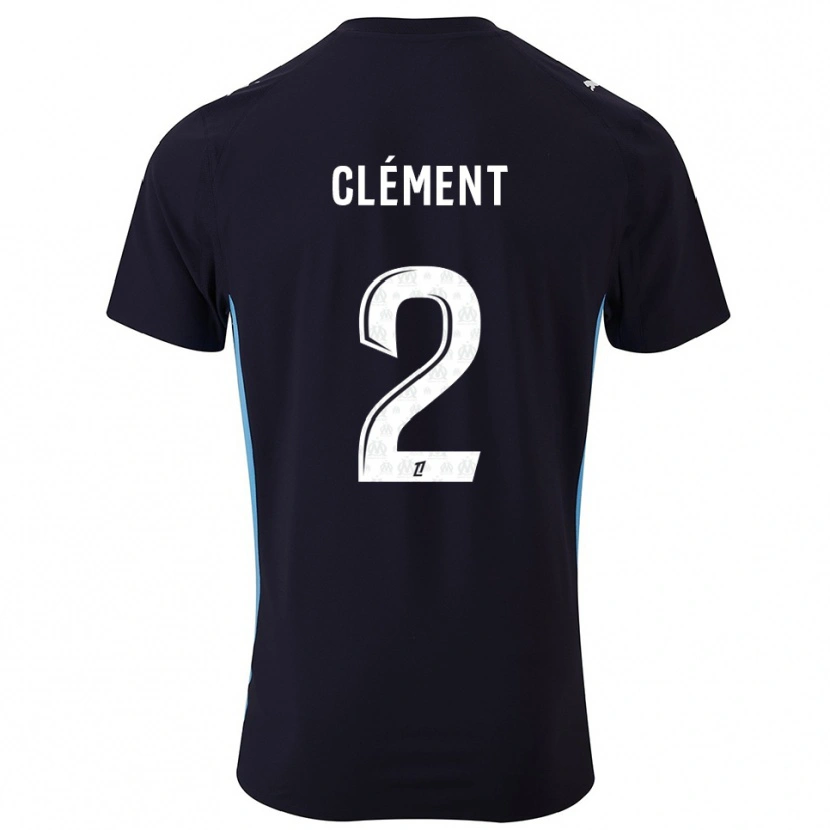 Danxen Mujer Camiseta Mathis Clément #2 Negro Celeste 2ª Equipación 2025/26 La Camisa