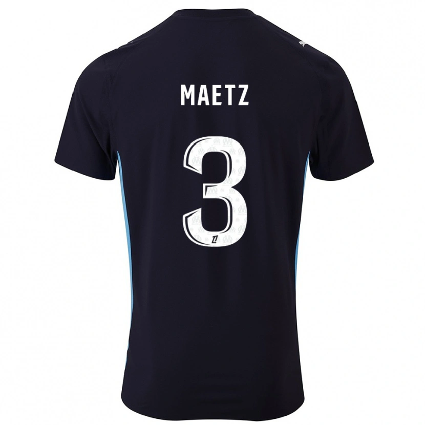 Danxen Mujer Camiseta Agathe Maetz #3 Negro Celeste 2ª Equipación 2025/26 La Camisa