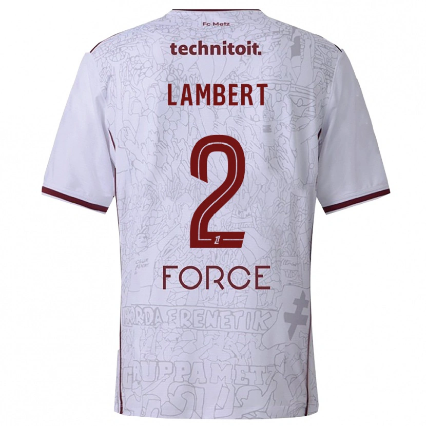 Danxen Mujer Camiseta Anaïs Lambert #2 Blanco Burdeos 2ª Equipación 2025/26 La Camisa