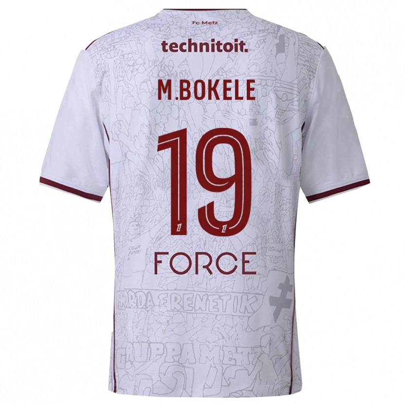 Danxen Mujer Camiseta Morgan Bokele #19 Blanco Burdeos 2ª Equipación 2025/26 La Camisa