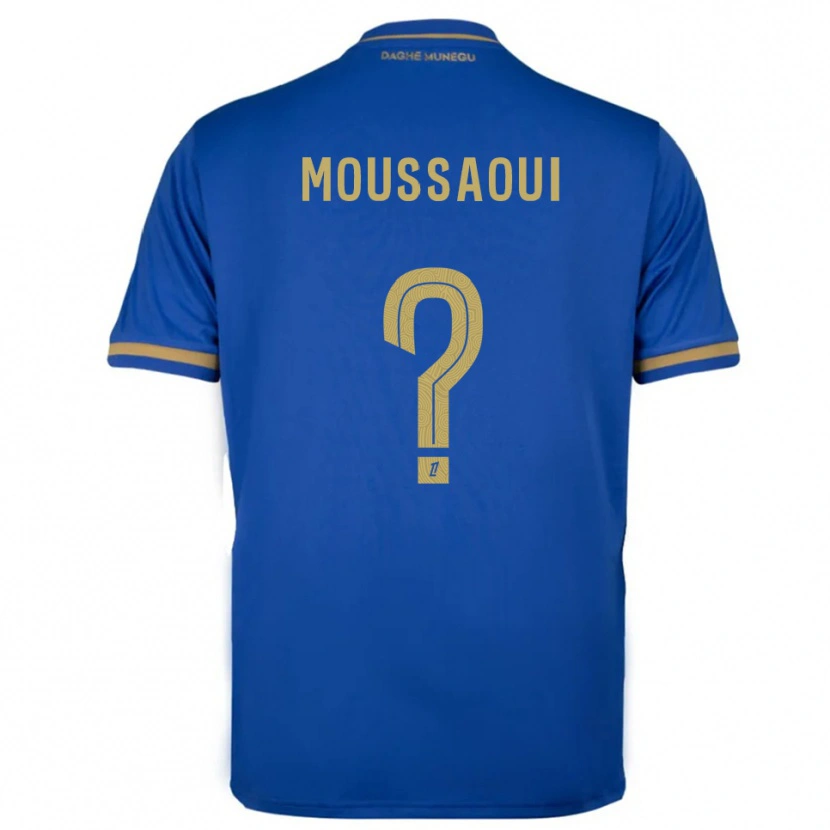 Danxen Mujer Camiseta Wassim Moussaoui #0 Azul Oro 2ª Equipación 2025/26 La Camisa
