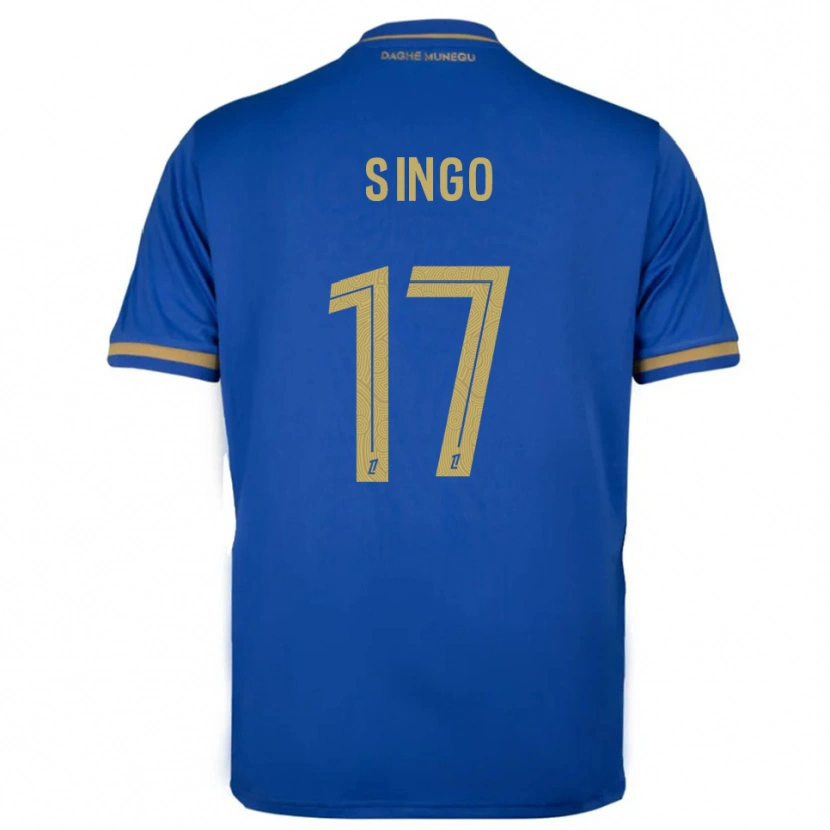 Danxen Mujer Camiseta Wilfried Singo #17 Azul Oro 2ª Equipación 2025/26 La Camisa
