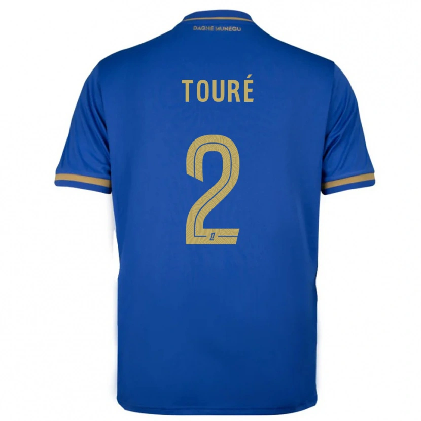 Danxen Mujer Camiseta Ilane Touré #2 Azul Oro 2ª Equipación 2025/26 La Camisa