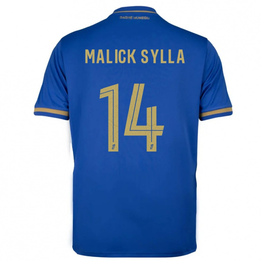 Danxen Mujer Camiseta Malick Sylla #14 Azul Oro 2ª Equipación 2025/26 La Camisa